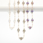 Wholesale peanut Chain Link Necklace Bow Bead Stations L Extender L