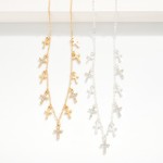 Wholesale chain Link Necklace Metal Cross Charms L Extender L