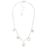 Wholesale paperclip Chain Link Charm Necklace Metal Charms L Extender L