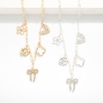 Wholesale paperclip Chain Link Necklace Metal Charms L Extender L