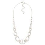 Metal Tone Flatten Chain Link Necklace 

- Approximately 16" L
- Extender 3" L