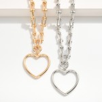 Wholesale metal U Link Necklace Hollow Heart Pendant L Extender L