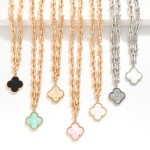 Wholesale metal U Link Necklace Clover Pendant L Extender L