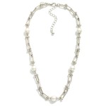 Wholesale metal U Link Necklace Pearl Stations L Extender L