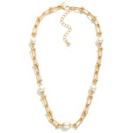 Wholesale metal U Link Necklace Pearl Stations L Extender L