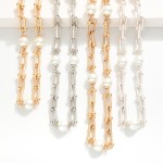 Wholesale metal U Link Necklace Pearl Stations L Extender L
