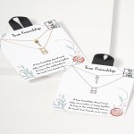Wholesale set Two Dainty Chain Link Friendship Necklaces Key Lock Pendants Cubic
