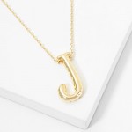Wholesale dainty Chain Link Necklace Metal Bubble Initial Pendant Gold Dipped Hy