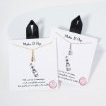 Wholesale dainty Chain Link Necklace Metal Champagne Bottle Cubic Zirconia Accen