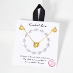 Wholesale dainty Chain Link Necklace Three Love Knots Cubic Zirconia Accents L E