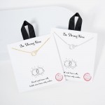 Wholesale dainty Chain Link Necklace Linked Cubic Zirconia Hoops Gold Dipped Hyp