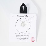 Wholesale dainty Chain Link Necklace Cubic Zirconia Studded Circle Pendant Gold