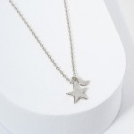 Wholesale dainty Chain Link Necklace Metal Moon Star Charms Gold Dipped Hypoalle