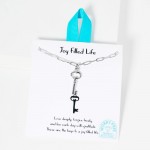 Wholesale paperclip Chain Link Necklace Metal Key Pendant Stainless Steel Tarnis