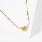 Wholesale snake Chain Necklace Metal Heart Pendant Stainless Steel Tarnish Resis