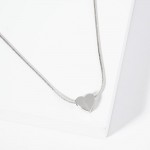 Wholesale snake Chain Necklace Metal Heart Pendant Stainless Steel Tarnish Resis