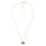 Wholesale dainty Chain Link Necklace Cubic Zirconia Santa Hat Pendant L Extender