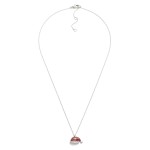 Wholesale dainty Chain Link Necklace Cubic Zirconia Santa Hat Pendant L Extender