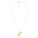 Wholesale dainty Chain Link Necklace Cubic Zirconia Heart Christmas Tree Pendant