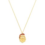 Wholesale dainty Chain Link Necklace Cubic Zirconia Santa Pendant L Extender L