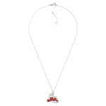 Wholesale dainty Chain Link Necklace Cubic Zirconia Santa Boots Pendant L Extend
