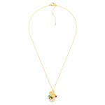 Wholesale dainty Chain Link Necklace Cubic Zirconia Snowman Pendant L Extender L