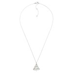 Wholesale dainty Chain Link Necklace Cubic Zirconia Christmas Tree Pendant L Ext