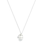 Wholesale dainty Chain Link Necklace Santa Hat Pearl Pendant Cubic Zirconia Acce