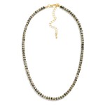 Wholesale natural Stone Beaded Necklace Metal Accents L Extender L