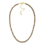 Wholesale natural Stone Beaded Necklace Metal Accents L Extender L