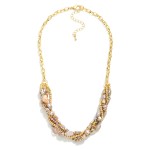 Wholesale chain Link Necklace Layered Faceted Bead Strands L Extender L