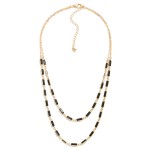 Wholesale layered Peanut Chain Link Necklace Glass Crystal Stations L Extender L