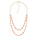 Wholesale layered Peanut Chain Link Necklace Glass Crystal Stations L Extender L