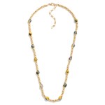 Wholesale metal Beaded Necklace Irregular Beads L Extender L