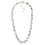 Wholesale chain Link Necklace Horizontal Link Details L Extender L