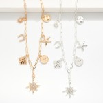 Wholesale paperclip Chain Link Charm Necklace Metal Tones Rhinestones L Extender