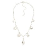 Wholesale paperclip Chain Link Charm Necklace Metal Beach Charms L Extender L