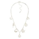 Wholesale paperclip Chain Link Charm Necklace Metal Beach Tree Life Charms L Ext