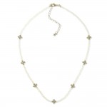 Wholesale faceted Bead Beaded Necklace Metal Bubble Criss Cross Stations L Exten