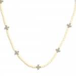 Wholesale stone Beaded Necklace Metal Bubble Criss Cross Stations L Extender L