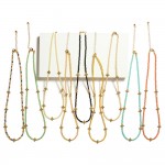 Wholesale faceted Bead Beaded Necklace Bubble Criss Cross Stations L Extender L