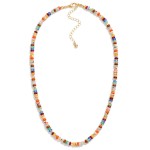 Wholesale beaded Stone Candy Necklace Metal Accents L Extender L