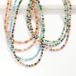 Wholesale beaded Stone Candy Necklace Metal Accents L Extender L