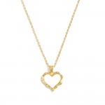 Wholesale chain Link Necklace Pearlescent Heart Pendant L Extender L