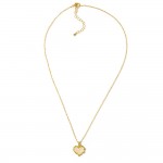 Wholesale chain Link Necklace Pearlescent Heart Pendant L Extender L
