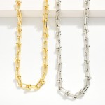Wholesale gold Dipped U Chain Link Necklace L