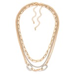 Wholesale set Two Chain Link Necklaces Paperclip Square Cable Link Chains L Exte