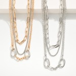 Wholesale set Two Chain Link Necklaces Paperclip Square Cable Link Chains L Exte