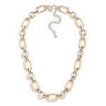 Wholesale metal Circle Oval Link Necklace L Extender L