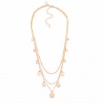 Wholesale layered Metal Chain Link Necklace Metal Accent L Extender L